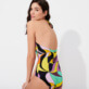 Women One piece Printed - Women Halter One-piece Swimsuit 1984 Invisible Fish, Black details view 2