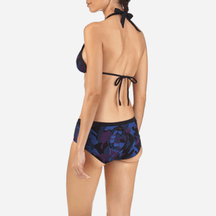Mujer Tops Estampado - Top de bikini de triángulo con estampado Camouflage Turtles, Ciruela supp2 Mujer Tops Estampado - Top de bikini de triángulo con estampado Camouflage Turtles, Ciruela supp2