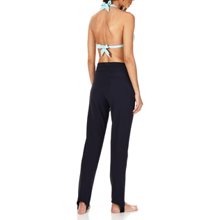 Femme Pantalons Uni - Pantalon fuseau, Bleu marine back Femme Pantalons Uni - Pantalon fuseau, Bleu marine back