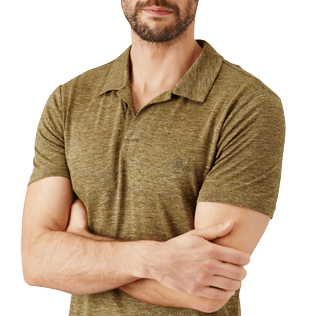 Herren Andere Uni - Solid Polohemd aus Leinenjersey für Herren, Heather sycamore supp1 Herren Andere Uni - Solid Polohemd aus Leinenjersey für Herren, Heather sycamore supp1