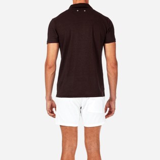 Homme AUTRES Uni - Polo en jersey de Lin Uni, Chocolat supp2 Homme AUTRES Uni - Polo en jersey de Lin Uni, Chocolat supp2