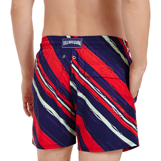 Men Stretch classic Printed - Men Swimwear Stretch Diagonal Stripes, Plum supp1 Men Stretch classic Printed - Men Swimwear Stretch Diagonal Stripes, Plum supp1