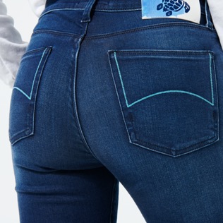 Femme AUTRES Uni - Jean 5 poches stretch femme, Med denim w2 vue de détail 1