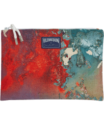 Gra Unisex Strandbeutel aus Leinen – Vilebrequin x John M Armleder Multicolor Vorderansicht