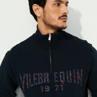 Imagen de Hombre Autros Bordado - Sudadera de algodón y bordado para hombre, Azul marino detalles vista 2 Imagen de Hombre Autros Bordado - Sudadera de algodón y bordado para hombre, Azul marino detalles vista 2