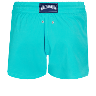 Men Others Solid - Men Swim Trunks Short and Fitted Stretch Solid, Azure back view