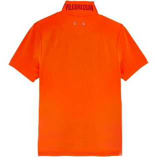 Men Others Solid - Men Cotton Pique Polo Shirt Solid, Clementine back Men Others Solid - Men Cotton Pique Polo Shirt Solid, Clementine back