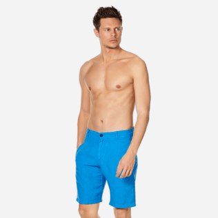 Men Others Solid - Men straight Linen Bermuda Shorts Solid, Atoll frontworn Men Others Solid - Men straight Linen Bermuda Shorts Solid, Atoll frontworn