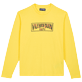 Hombre Autros Liso - Camiseta de algodón de manga larga para hombre, Limon vista frontal