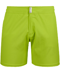 男款 Flat belts 纯色 - 男士纯色平带弹力泳裤, Cactus 正面图