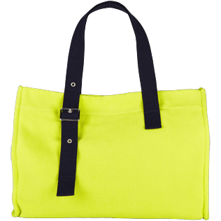 Bags Liso - Bolsa de playa grande de algodón con estampado liso, Chartreuse back Bags Liso - Bolsa de playa grande de algodón con estampado liso, Chartreuse back