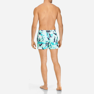 Men Classic / Moorea Printed - Men Stretch Swimwear Magic Whales, Lagoon backworn Men Classic / Moorea Printed - Men Stretch Swimwear Magic Whales, Lagoon backworn