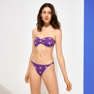Top bikini donna a fascia Hypno Shell Blu marine dettagli vista 4