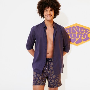 Hombre Clásico Bordado - Bañador bordado con estampado 1996 Gilbert Tropic para hombre - Edición Limitada, Zafiro supp2 Hombre Clásico Bordado - Bañador bordado con estampado 1996 Gilbert Tropic para hombre - Edición Limitada, Zafiro supp2