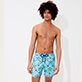 Men Ultra-light classique Printed - Men Swim Trunks Ultra-light and packable Starfish Dance, Lazulii blue front worn view