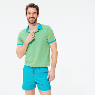 Herren Klassische Strech Uni - Micro Ronde des Tortues Stretch-Bademode für Herren, Azurblau supp2 Herren Klassische Strech Uni - Micro Ronde des Tortues Stretch-Bademode für Herren, Azurblau supp2