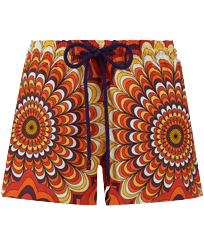 Women Others Printed - Women Swim Short 1975 Rosaces, Apricot front view