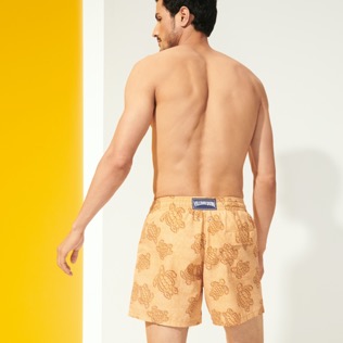 Men Classic Printed - Men Swimwear Sand Turtles, Dune back worn view
