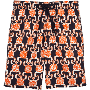 Hombre Clásico largon Estampado - Bañador de corte largo con estampado Primitive Turtles, Azul marino front Hombre Clásico largon Estampado - Bañador de corte largo con estampado Primitive Turtles, Azul marino front