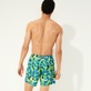 Men Classic Printed - Men Swimwear 50 Birds, Navy back worn view