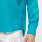 Hombre Autros Liso - Camisa de lino lisa para hombre, Ming blue detalles vista 2