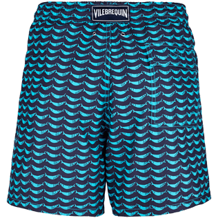 Hombre Corte Clásico Estampado - Bañador con estampado Poissons Hamac, Celeste back Hombre Corte Clásico Estampado - Bañador con estampado Poissons Hamac, Celeste back