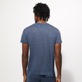 Men Others Solid - Unisex Linen Jersey T-Shirt Solid, Navy heather back worn view