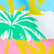 Bañador con estampado 1990 Striped Palms para hombre, Blanco 