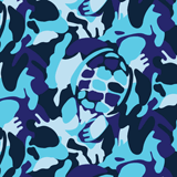 007 Estampado - Chaleco de plumas con estampado Camouflage Turtles, Celeste pattern 007 Estampado - Chaleco de plumas con estampado Camouflage Turtles, Celeste pattern