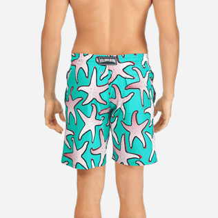 Men Long Printed - Men Stretch Swimtrunks Starfish Art, Veronese green supp2 Men Long Printed - Men Stretch Swimtrunks Starfish Art, Veronese green supp2