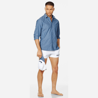Men Others Solid - Men White 70s Shorts, White supp2 Men Others Solid - Men White 70s Shorts, White supp2