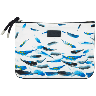 Borse Stampato - Borsa con chiusura a zip Blue Breath, Bianco front Borse Stampato - Borsa con chiusura a zip Blue Breath, Bianco front