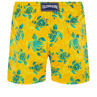 Men Stretch Swimwear Turtles Madrague Yellow back view