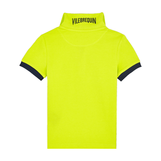 Niños Autros Liso - Polo de algodón liso para niño, Chartreuse back Niños Autros Liso - Polo de algodón liso para niño, Chartreuse back
