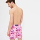 Men Classic Printed - Men Swim Trunks 1992 On The Road, Pink litchi back worn view