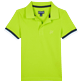 Niños Autros Liso - Polo en piqué de algodón de color liso para niño, Limoncillo front Niños Autros Liso - Polo en piqué de algodón de color liso para niño, Limoncillo front