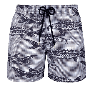 Men Classic Printed - Men swimtrunks Belle ou Gars, White front Men Classic Printed - Men swimtrunks Belle ou Gars, White front