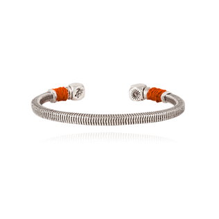 Andere Uni - Versilbertes Jonc Armband für Herren – Vilebrequin x Gas Bijoux, Apricot Vorderansicht