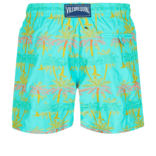 Hombre Clásico Bordado - Bañador con bordado 1990 Striped Palms para hombre - Edición limitada, Lazulii blue back Hombre Clásico Bordado - Bañador con bordado 1990 Striped Palms para hombre - Edición limitada, Lazulii blue back