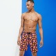 Men Long classic Printed - Men Long Swim Shorts Stars Gift, Navy front worn view