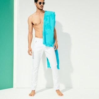 Picture of Men Others Solid - Men 5-Pockets Pants Solid, White details view 2 Picture of Men Others Solid - Men 5-Pockets Pants Solid, White details view 2