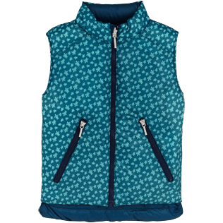 Bambino 007 Stampato - Piumino bambino smanicato reversibile Micro ronde des tortues, Spray frontworn Bambino 007 Stampato - Piumino bambino smanicato reversibile Micro ronde des tortues, Spray frontworn