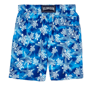 Boys Classic / Moorea Printed - Boys Swimtrunks Starlettes & Turtles Vintage, Neptune blue back Boys Classic / Moorea Printed - Boys Swimtrunks Starlettes & Turtles Vintage, Neptune blue back