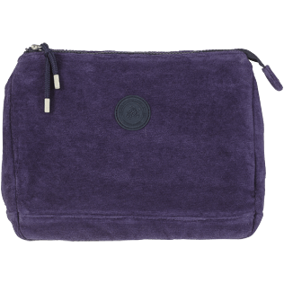 Autros Liso - Bolsa de playa de tejido terry con cremallera y estampado jacquard liso, Midnight blue front Autros Liso - Bolsa de playa de tejido terry con cremallera y estampado jacquard liso, Midnight blue front