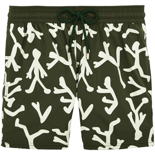 Homme Classique Moorea Imprimé - Maillot de Bain Superflex Danse du Feu Glow in the Dark, Olive front Homme Classique Moorea Imprimé - Maillot de Bain Superflex Danse du Feu Glow in the Dark, Olive front
