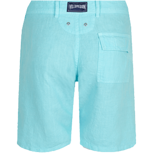 Men Others Solid - Men straight Linen Bermuda Shorts Solid, Lazulii blue back Men Others Solid - Men straight Linen Bermuda Shorts Solid, Lazulii blue back