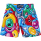 Boys Others Printed - Boys Swim Trunks Faces In Places - Vilebrequin x Kenny Scharf, Multicolor back view