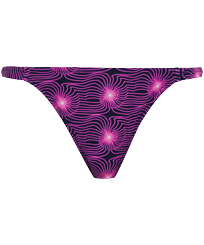Donna 020 Stampato - Women Bikini Bottom Tanga Hypno Shell, Blu marine vista frontale
