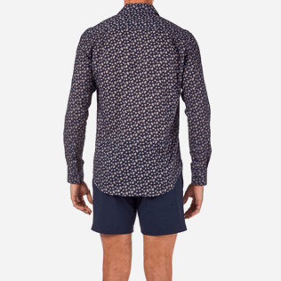 Camisetas Estampado - Camisa en gasa de algodón con estampado Micro Ronde des Tortues, Azul marino supp2 Camisetas Estampado - Camisa en gasa de algodón con estampado Micro Ronde des Tortues, Azul marino supp2