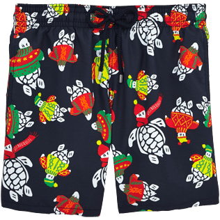 Hombre Corte Clásico Estampado - Bañador con estampado Sweater Turtles, Azul marino front Hombre Corte Clásico Estampado - Bañador con estampado Sweater Turtles, Azul marino front